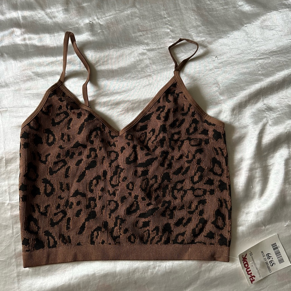 NWT Bozzolo brown and black tank top